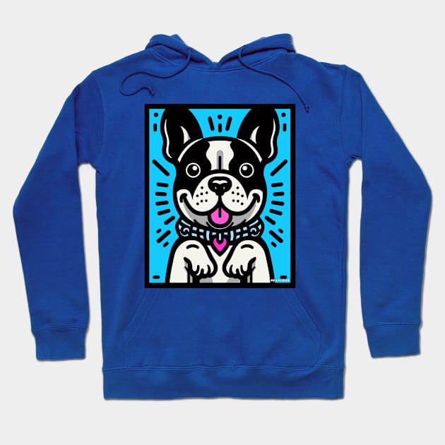 Cute Frenchie Pop Art Hoodie by Sketchy